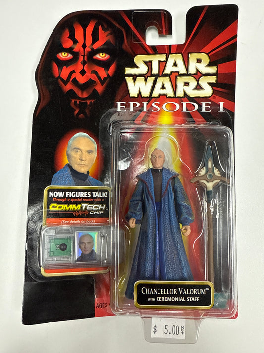 Star Wars Episode I CHANCELLOR VALORUM With CEREMONIAL STAFF Action Figure