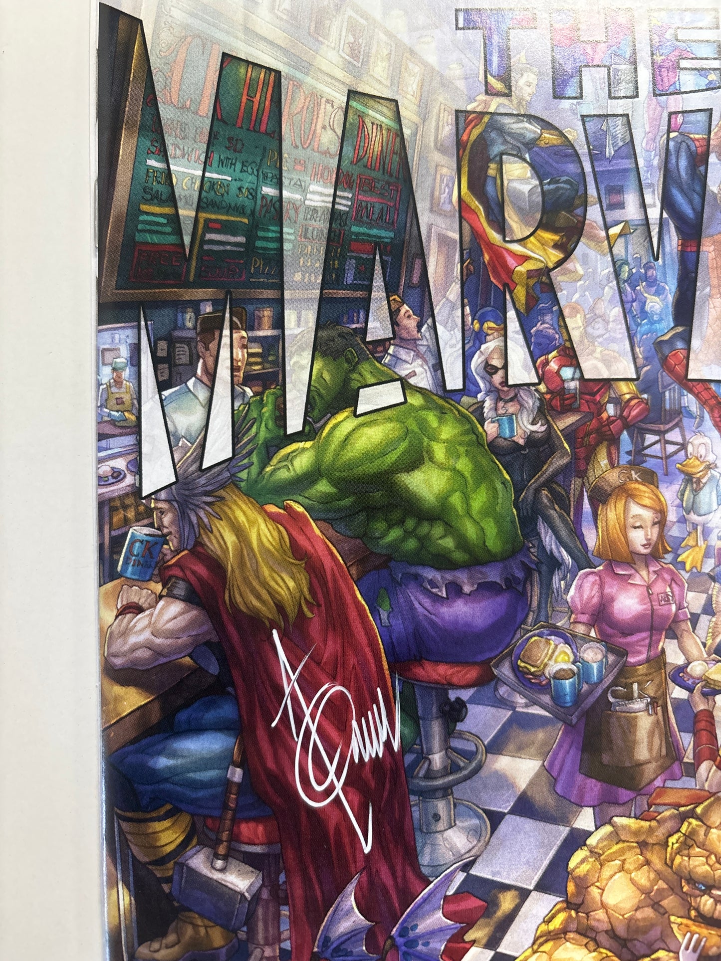 MARVEL COMICS THE MARVELS #1 ALAN QUAH TRADE DRESS  VARIANT SIGNED WITH CERTIFICATE OF AUTHENTICITY