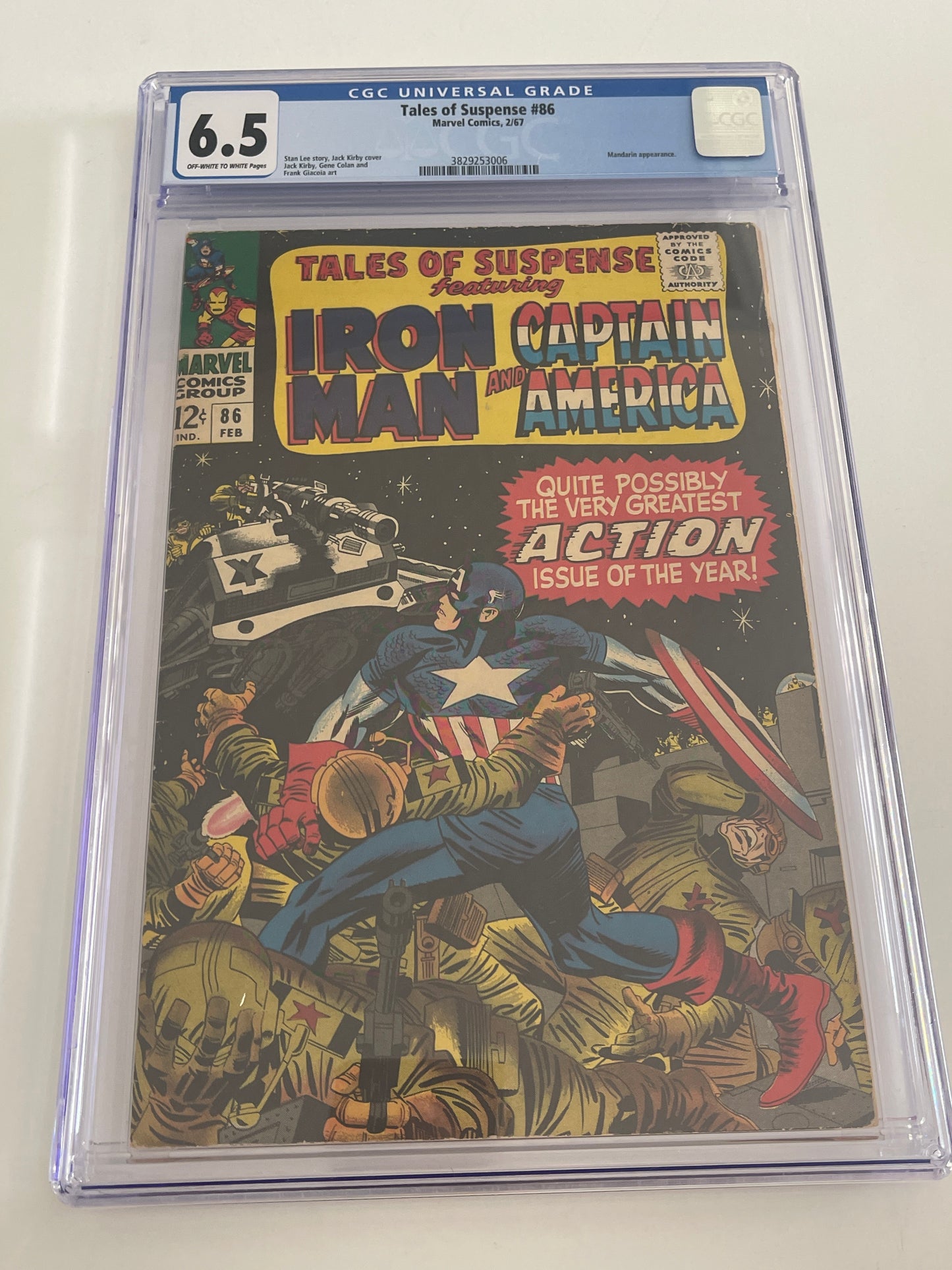 MARVEL COMICS TALES OF SUSPENSE IRON MAN AND CAPTAIN AMERICA #86 CGC 6.5