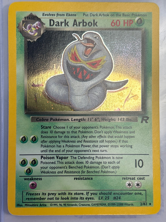 POKÉMON TCG DARK ARBOK HOLO 2/82 NEAR MINT/LIGHT PLAY CONDITION