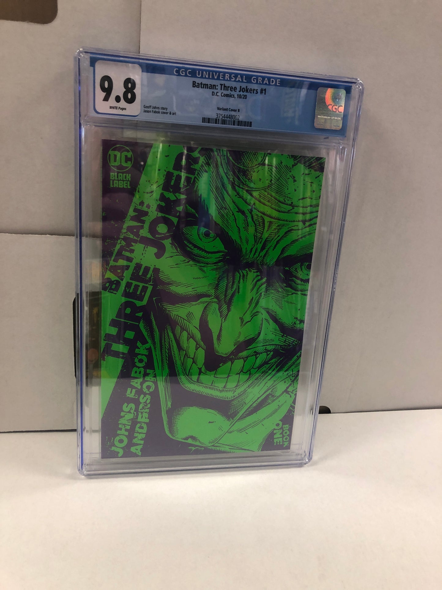 DC COMICS BATMAN THREE JOKERS #1 (2020) VARIANT COVER B CGC 9.8 WP