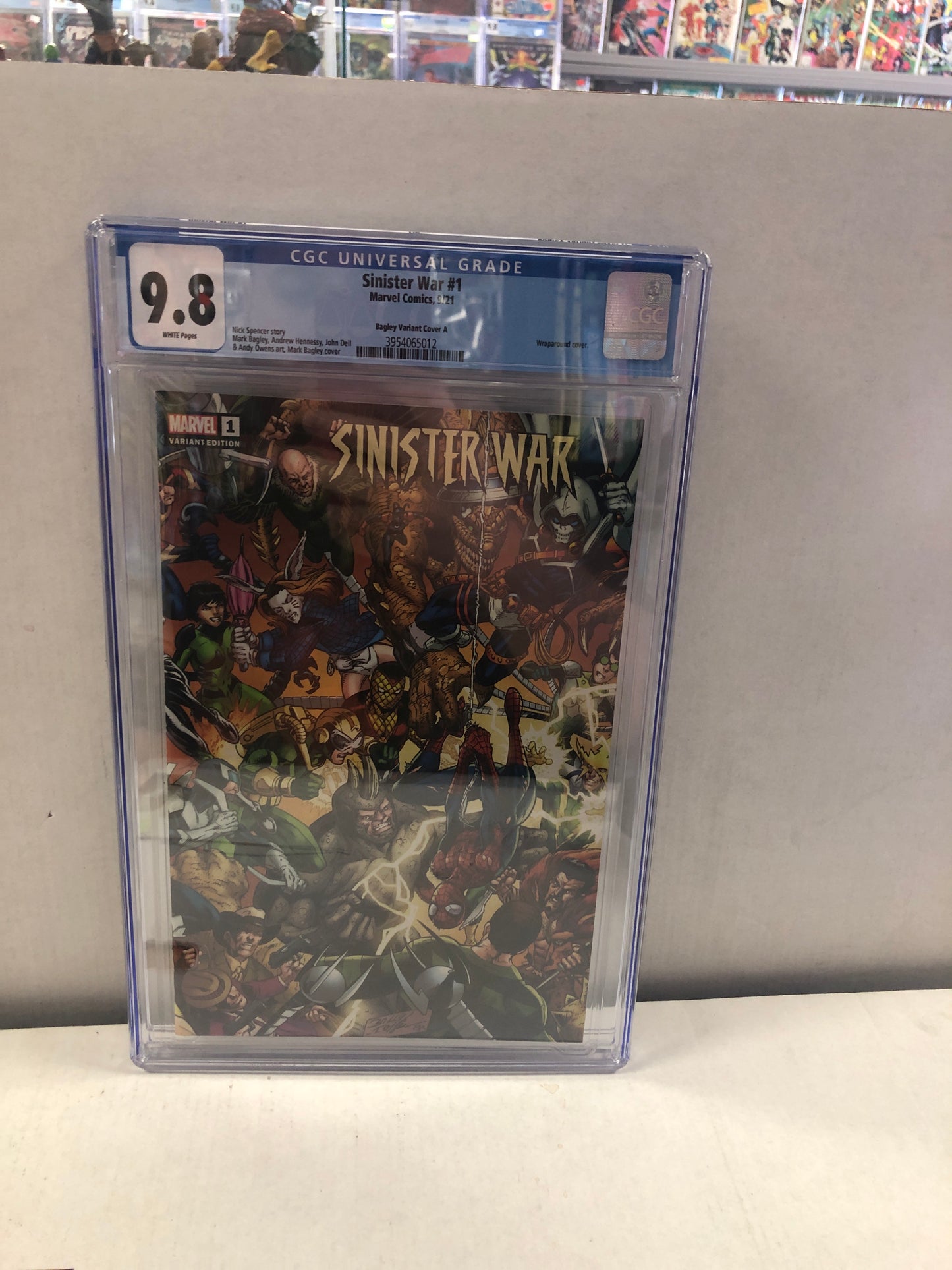 MARVEL COMICS SINISTER WAR 1 (2021) BAGLEY VARIANT COVER A WRAPAROUND COVER CGC 9.8 WP