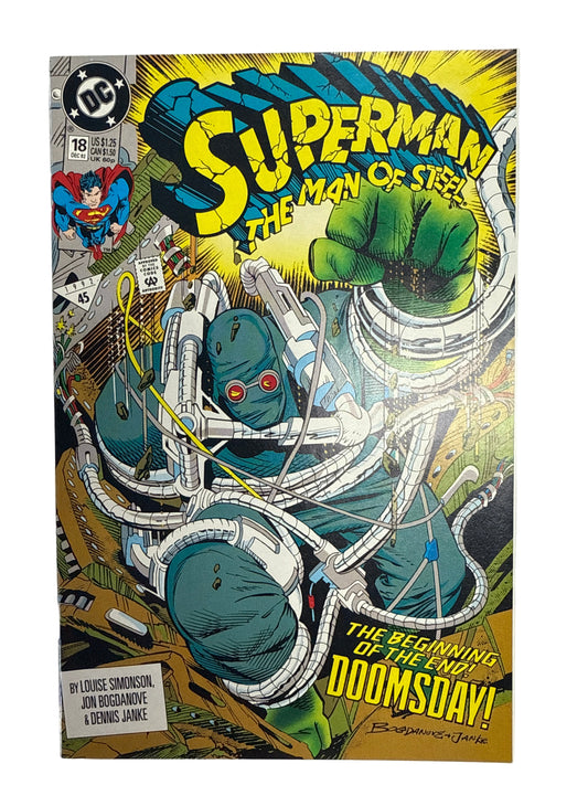 DC COMICS SUPERMAN THE MAN OF STEEL #18 FIRST FULL DOOMSDAY. KEY ISSUE