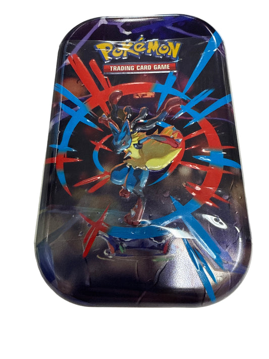 POKEMON TCG MEGA EVOLUTION 2 PACK TIN LUCARIO