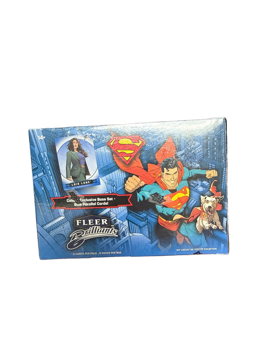 FLEER BRILLIANTS SUPERMAN HOBBY BOX 8 PACKS 5 CARDS