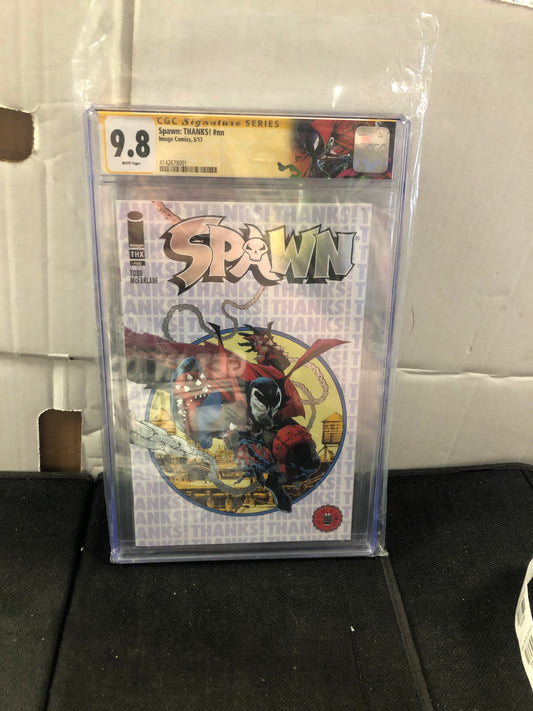 IMAGE COMICS SPAWN THANKS! (2017) CGC SS  9.8 LABEL ERROR