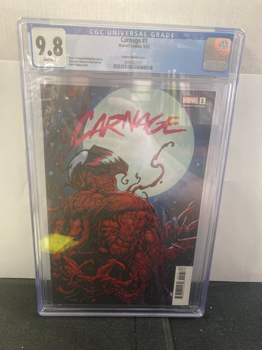 MARVEL COMICS CARNAGE #1(2022) BAGLEY VARIANT COVER CGC 9.8 WP