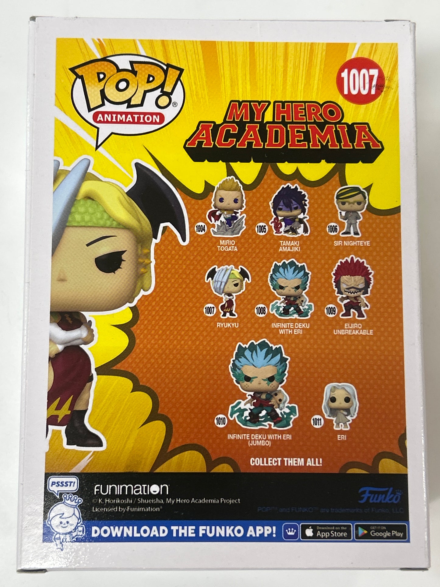 FUNKO POP MY HERO ACADEMIA RYUKYU GREAT CONDITION