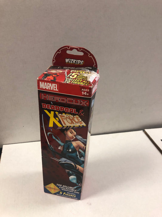 MARVEL HEROCLIX 5 PACK DEADPOOL AND X-FORCE OKAY CONDITION TORN AND TAPED BOX