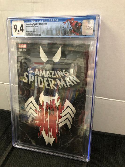 MARVEL COMICS AMAZING SPIDER-MAN #800 (2018) KIRKHAM VARIANT COVER  UNKNOWN COMICS EXCLUSIVE CGC 9.4 WP