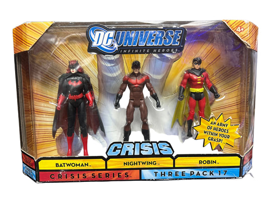 DC UNIVERSE INFINITE HEROES 3 PACK BATWOMAN NIGHTWING ROBIN CRISIS SERIES