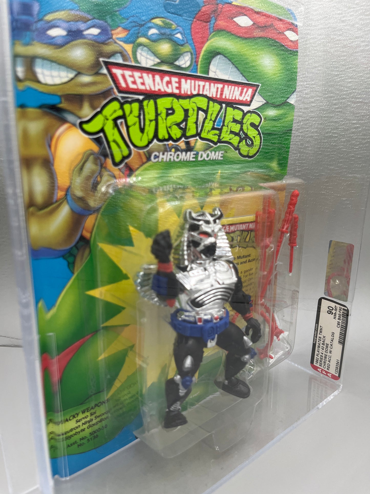 1992 Playmates TMNT Chrome Dome graded 90