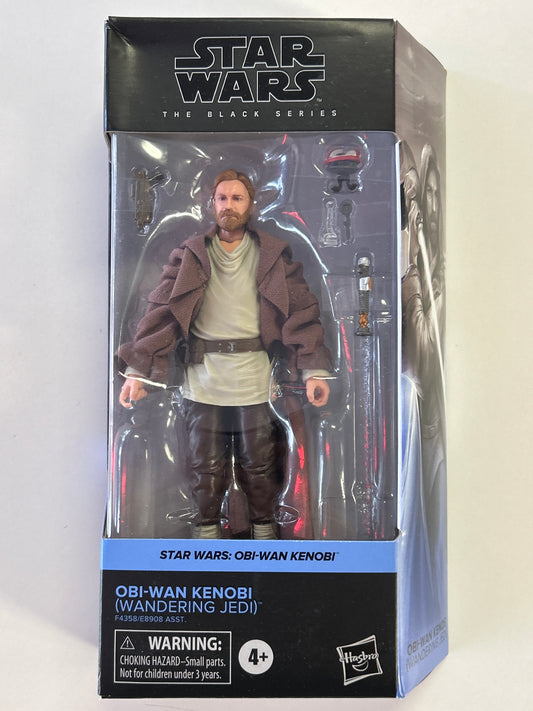 STAR WARS THE BLACK SERIES STAR WARS OBI-WAN KENOBI (WANDERING JEDI) NEW IN FAIR CONDITION BOX MISSING LIGHT SABER BLADE
