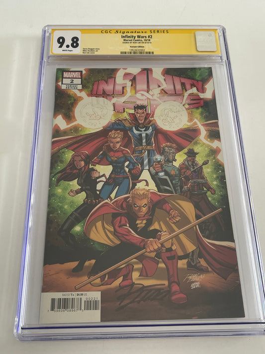 MARVEL COMICS INFINITY WARS #2 VARIANT CGC 9.8 SIGNED BY RON LIM