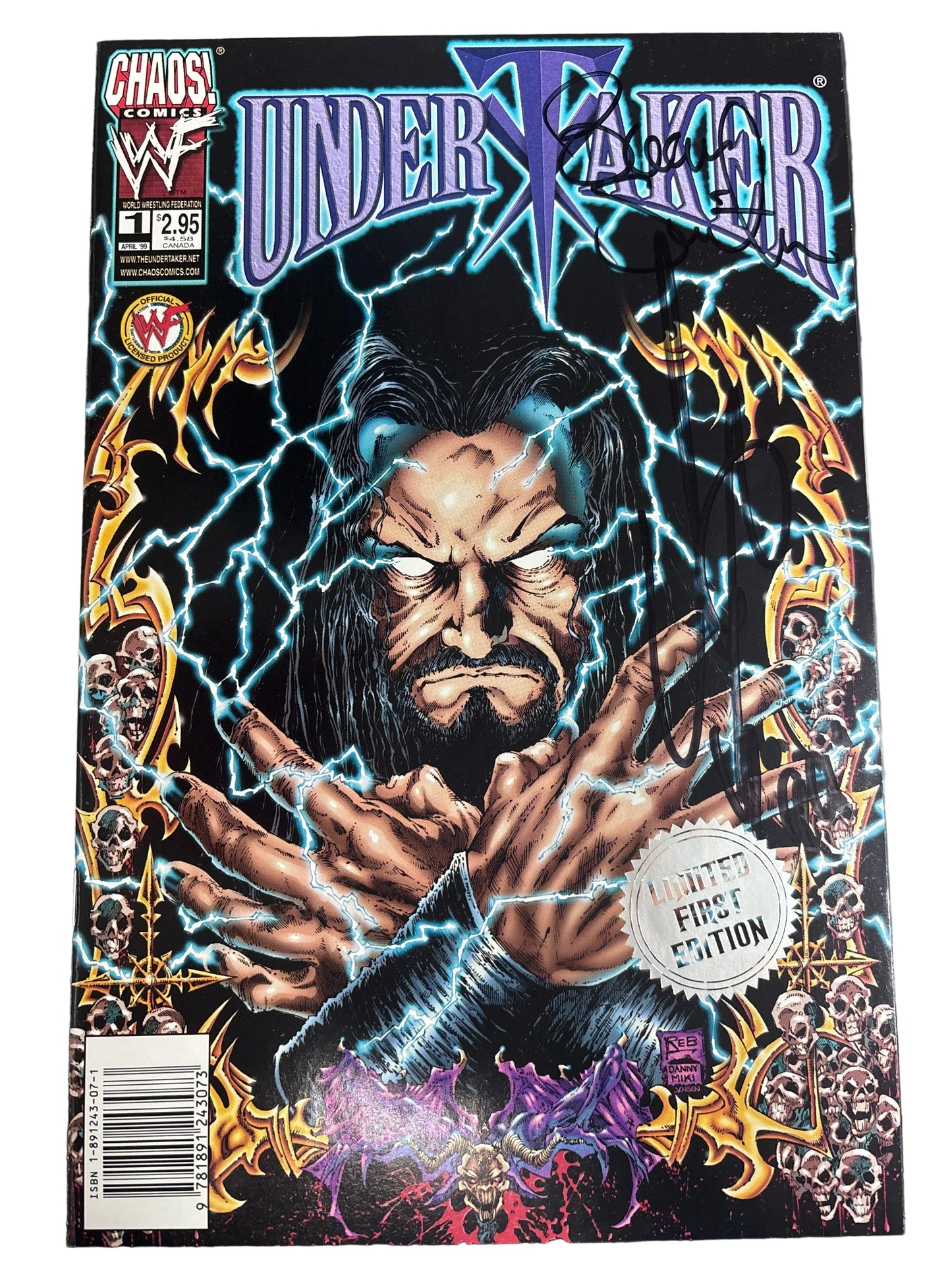CHAOS COMICS UNDERTAKER #1 SIGNED BY BEAU SMITH & BRIAN PAULIDO WITH COA