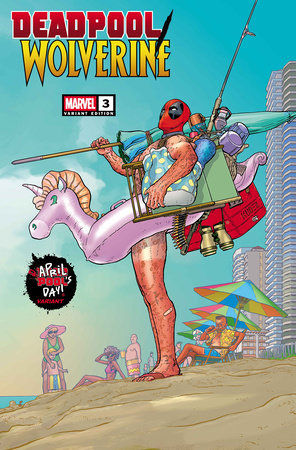MARVEL COMICS DEADPOOL/WOLVERINE #3 AARON KUDER APRIL POOL'S DAY VARIANT