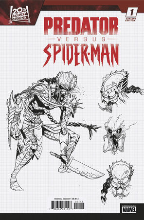 MARVEL COMICS PREDATOR VS. SPIDER-MAN #1 MARCELO FERREIRA DESIGN VARIANT[1:10]