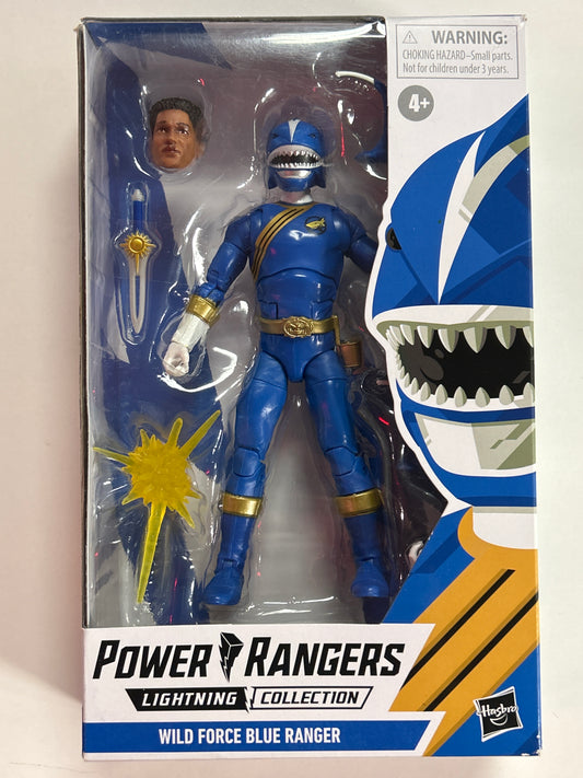 HASBRO POWER RANGERS LIGHTING COLLECTION WILD FORCE BLUE RANGER NEW IN GOOD CONDITION BOX