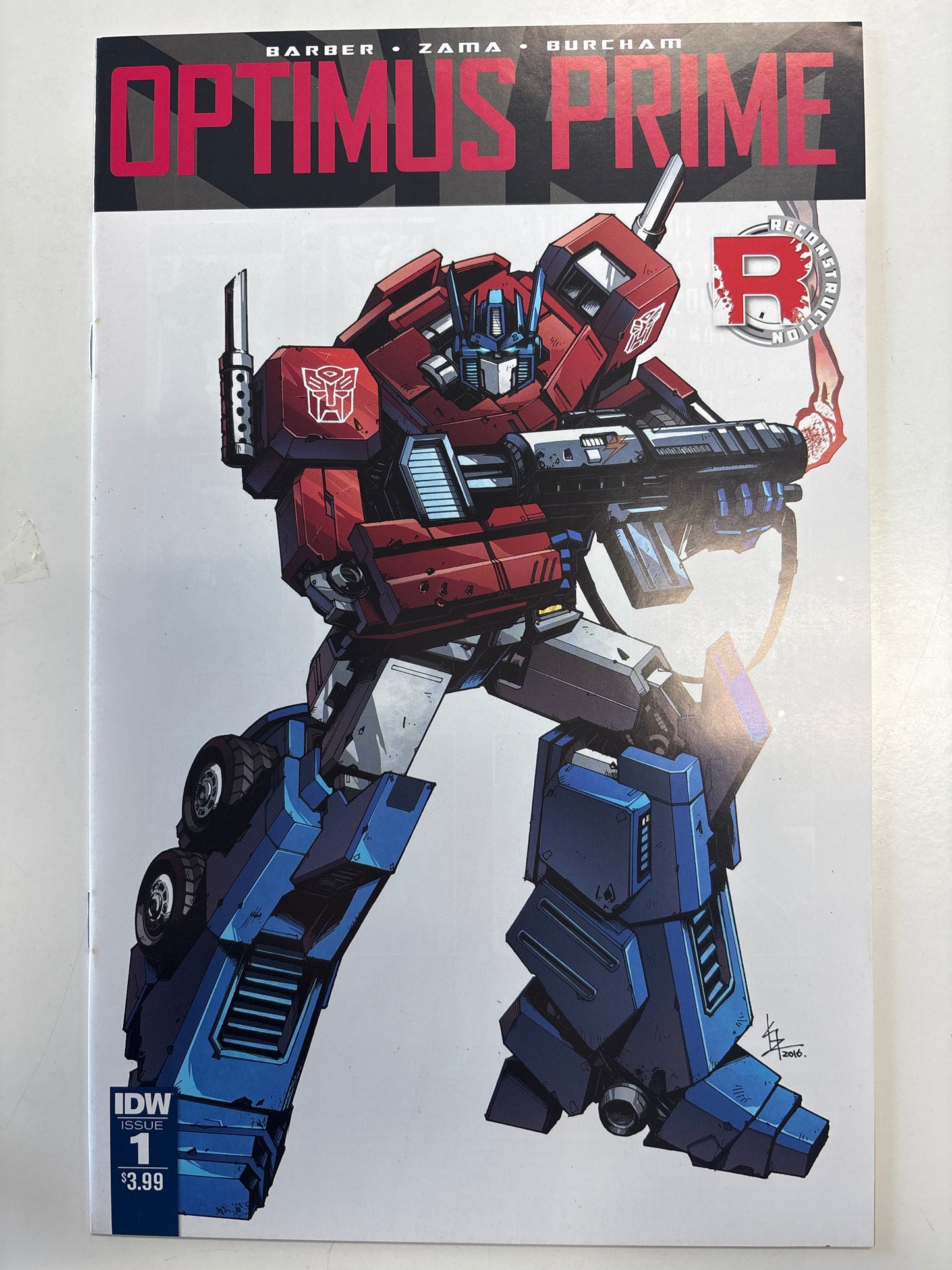 IDW #1 OPTIMUS PRIME RECONSTRUCTION