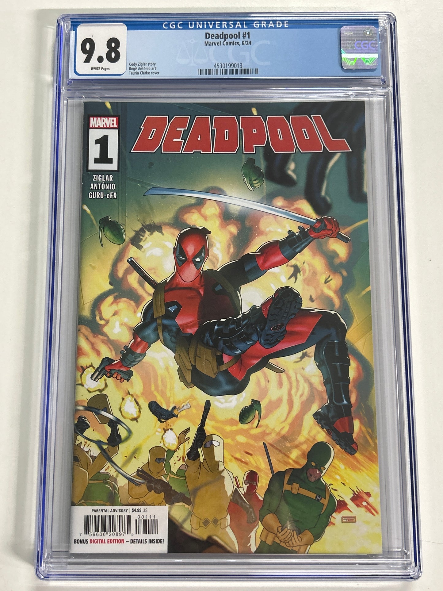 MARVEL COMICS DEADPOOL #1 TAURIN CLARKE VARIANT (2024) CGC 9.8 WP