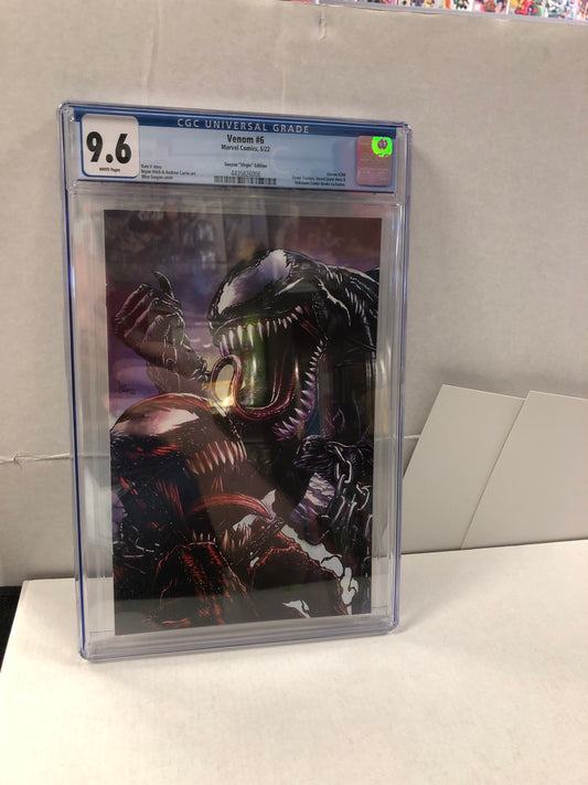 MARVEL COMICS VENOM # 6 (2022) SUAYAN VIRGIN EDITION COMIC TRADERS STREET LEVEL AND UNKNOWN COMICS EXCLUSIVE CGC 9.6 WP