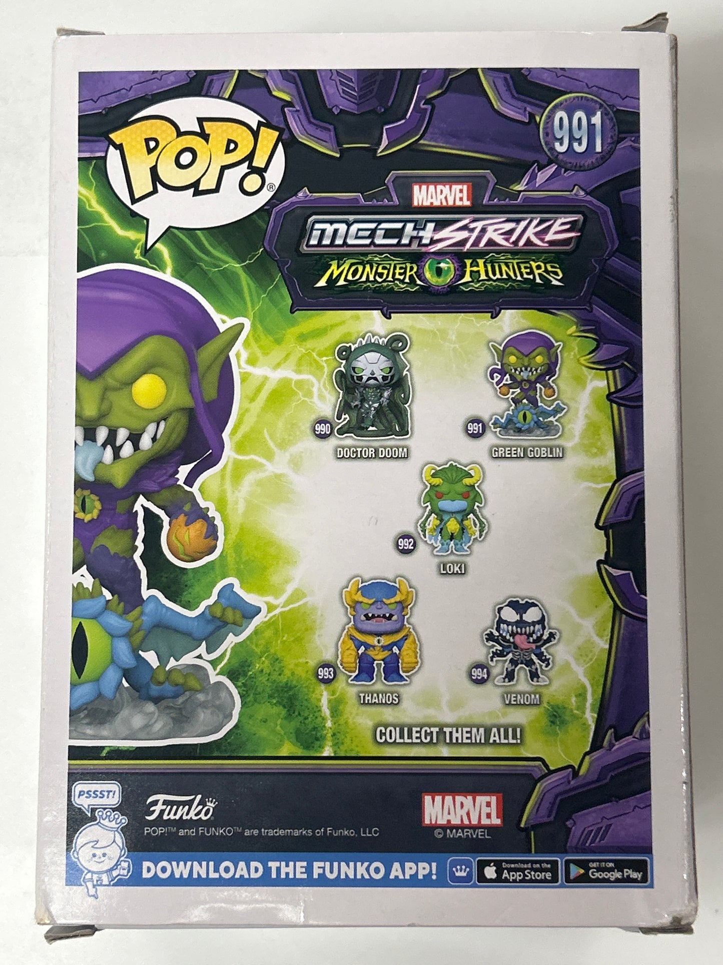 FUNKO POP MARVEL AVENGERS MECHSTRIKE MONSTER HUNTERS GREEN GOBLIN GREAT CONDITION