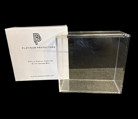 PLATINUM PROTECTORS ACRYLIC FISPLAY CASE FOR ELITE TRAINER BOX STACKABLE