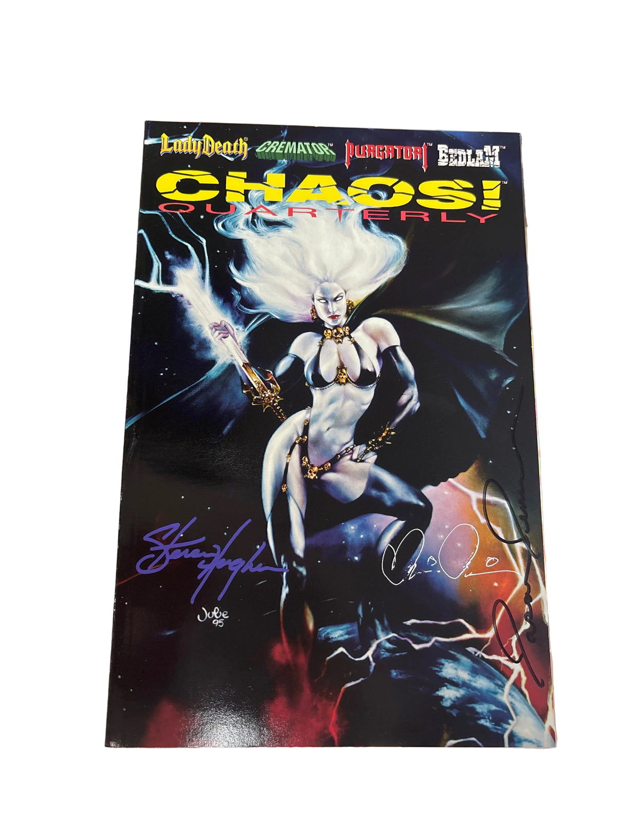 CHAOS QUARTERLY #1 TRIPLE SIGNED W COA