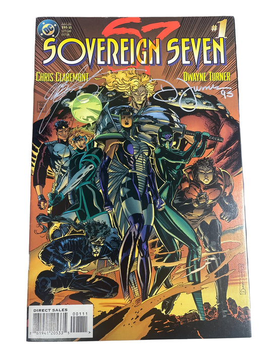 DC SOVEREIGN SEVEN #1 SIGNED BY CHRIS CLAREMONT AND DWAYNE TURNER