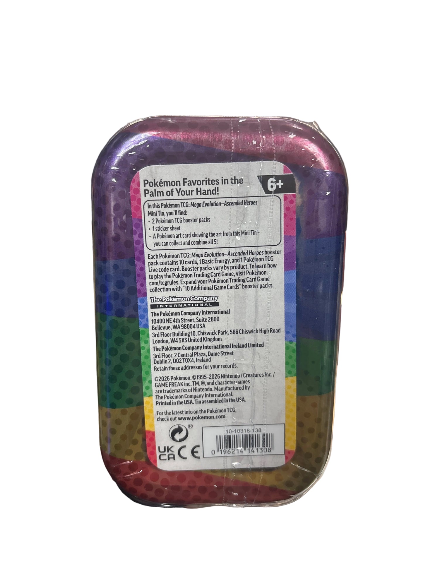 POKEMON MEGA EVOLUTION ASCENDED HEROES MINI TIN