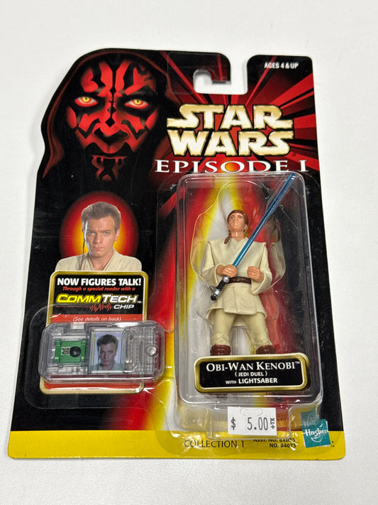 Star Wars Episode 1 OBI-WAN KENOBI JEDI DUEL W LIGHTSABER Action Figure