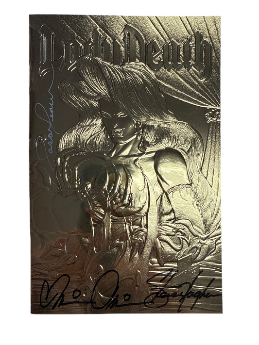CHAOS COMICS LADY DEATH GOLD FOIL “THE ODESSY” TRIPLE SIGNATURE SPECIAL EDITION
