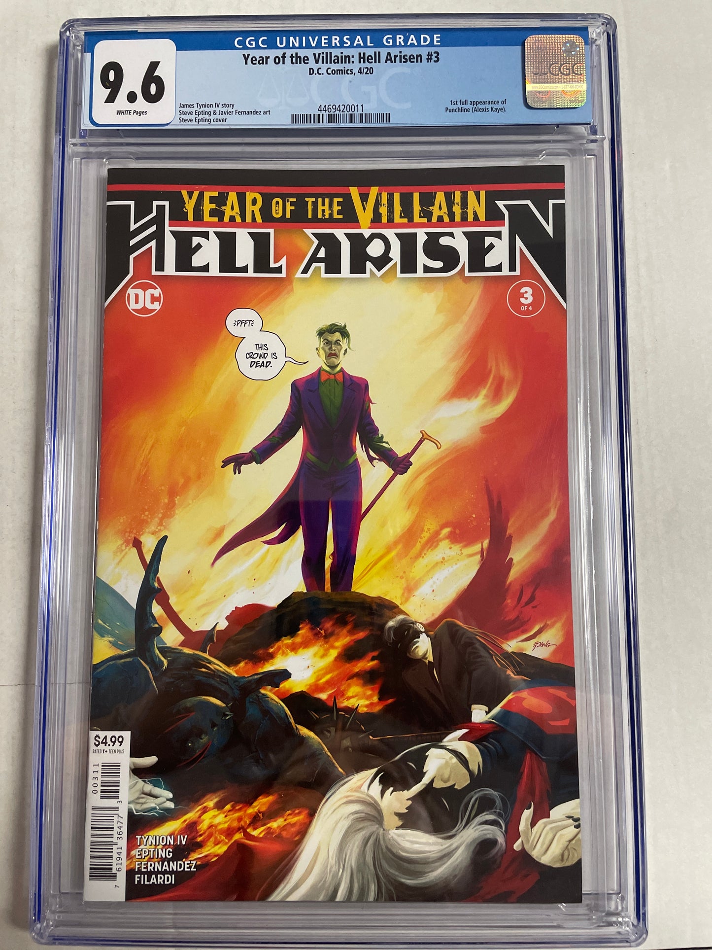 YEAR OF THE VILLAIN: HELL ARISEN #3 CGC 9.6 (2020, DC BIG KEY COMIC) 1st APPEARANCE OF PUNCHLINE!