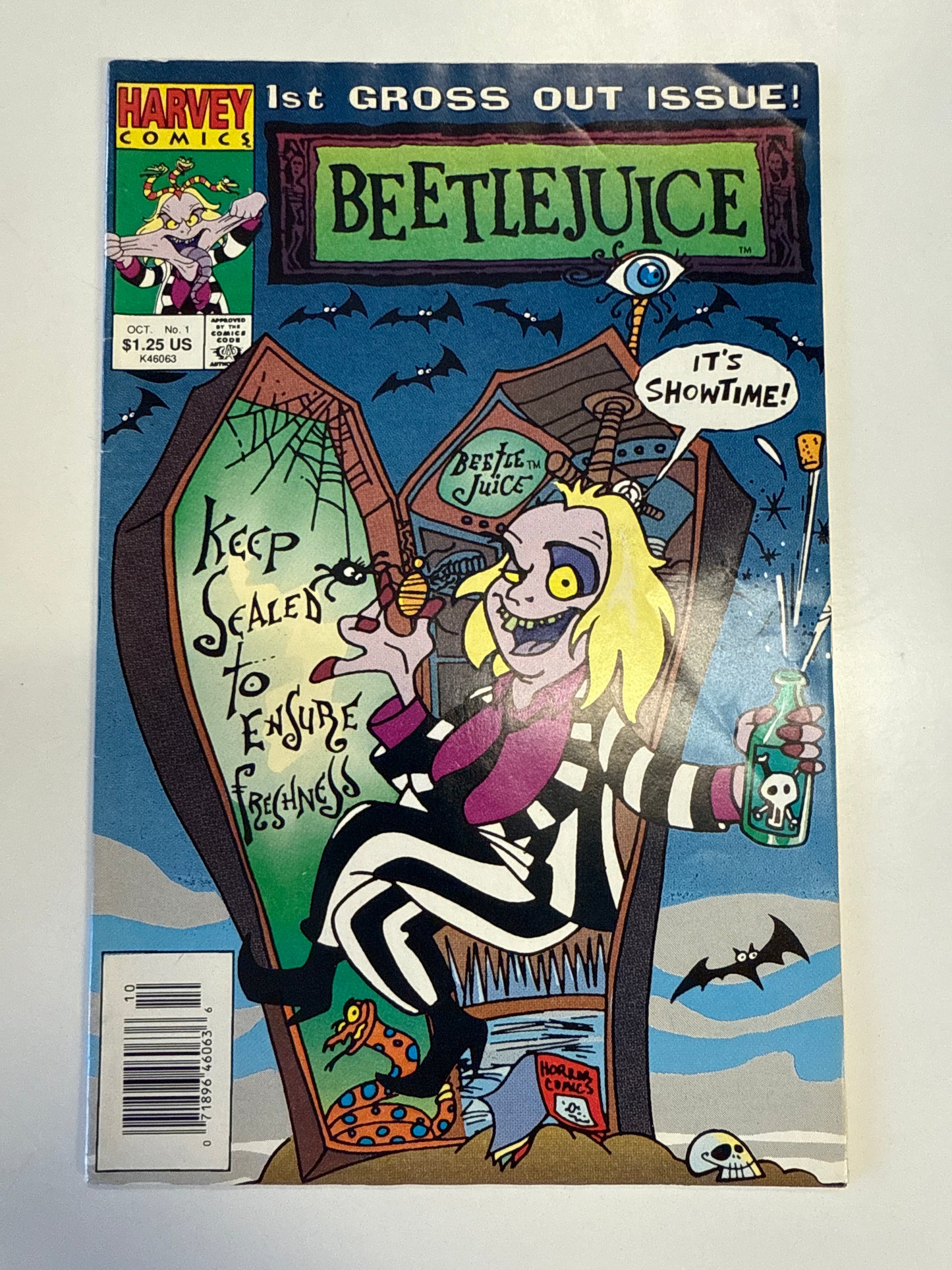 HARVEY COMICS BEETLEJUICE #1 1ST GROSS OUT ISSUE