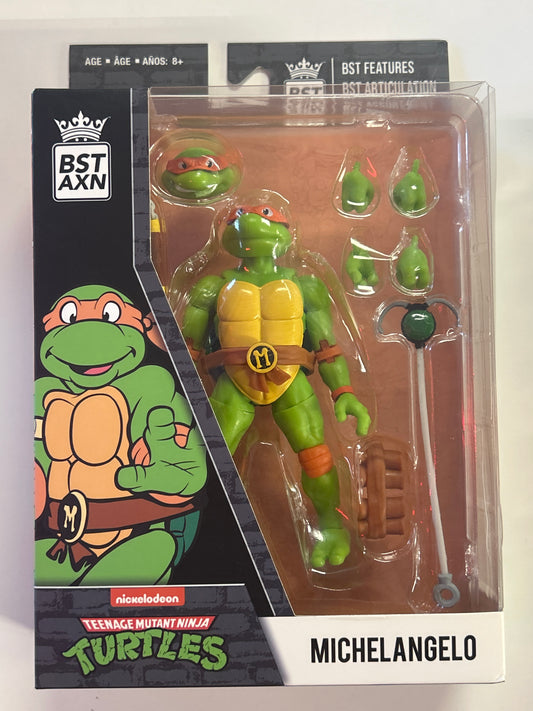 BST AXN TEENAGE MUTANT NINJA TURTLES MICHELANGELO NEW IN GOOD CONDITION BOX