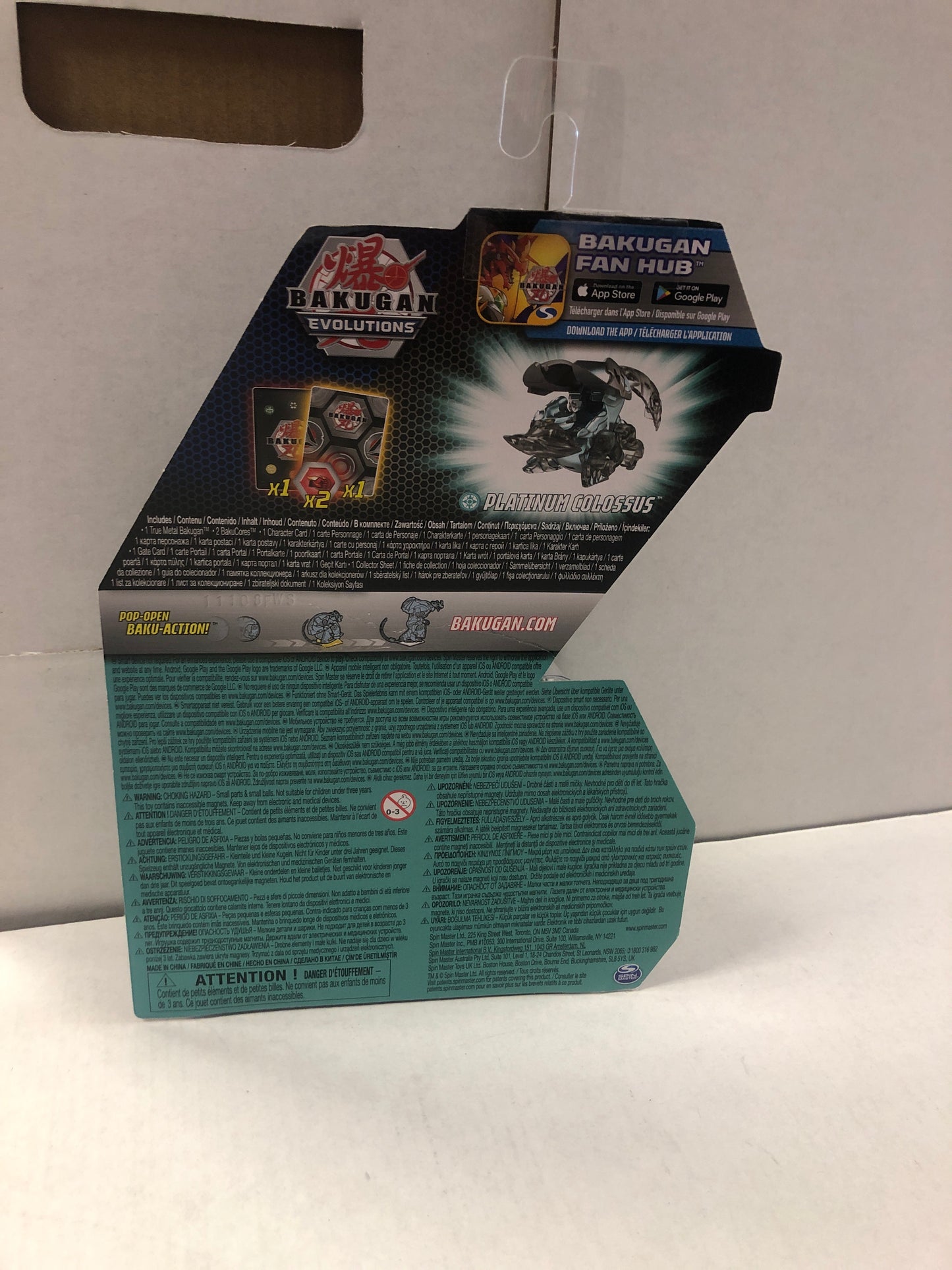 SPIN MASTER BAKUGAN EVOLUTIONS PLATINUM SERIES COLOSSUS GREAT CONDITION