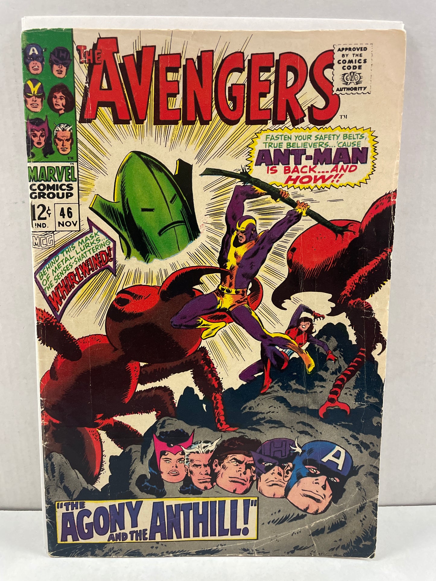 AVENGERS #46 (1967 MARVEL SILVER AGE!) ANT-MAN! STAN LEE & BUSCEMA