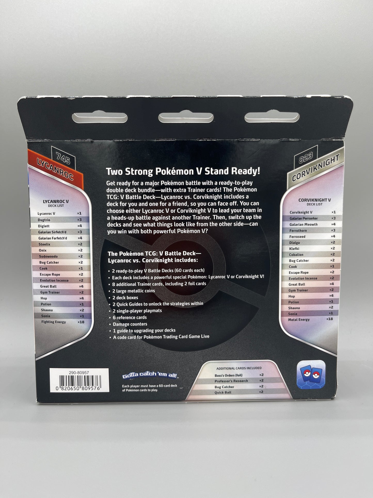 Pokemon Trading card game v battle deck lycanroc vs. corviknight