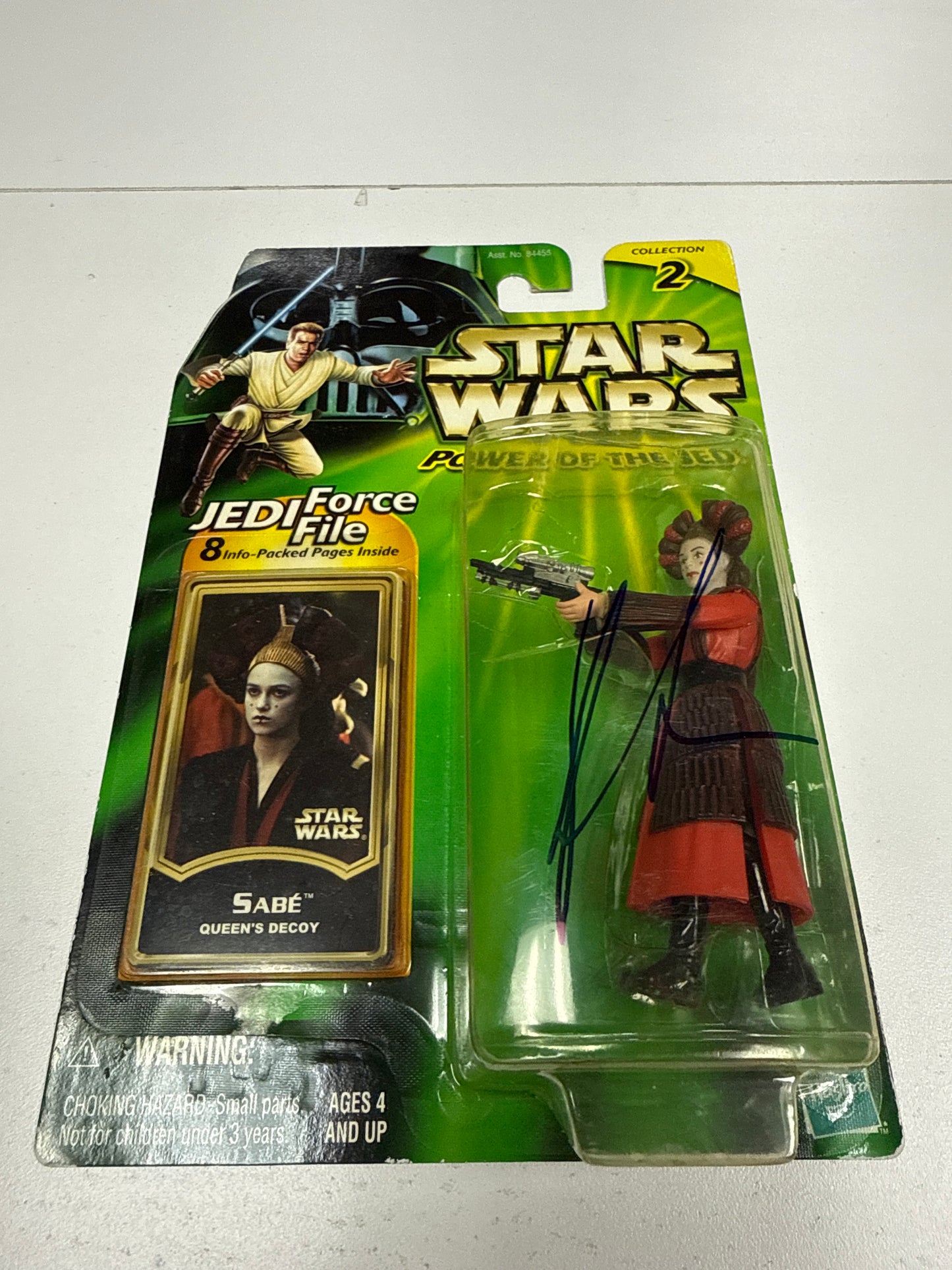 Hasbro Star Wars Power Of The Jedi Sabe Queens Decoy Action Figure Collection 2 SIGNED WITH CERT  KIERA KNIGHTLY