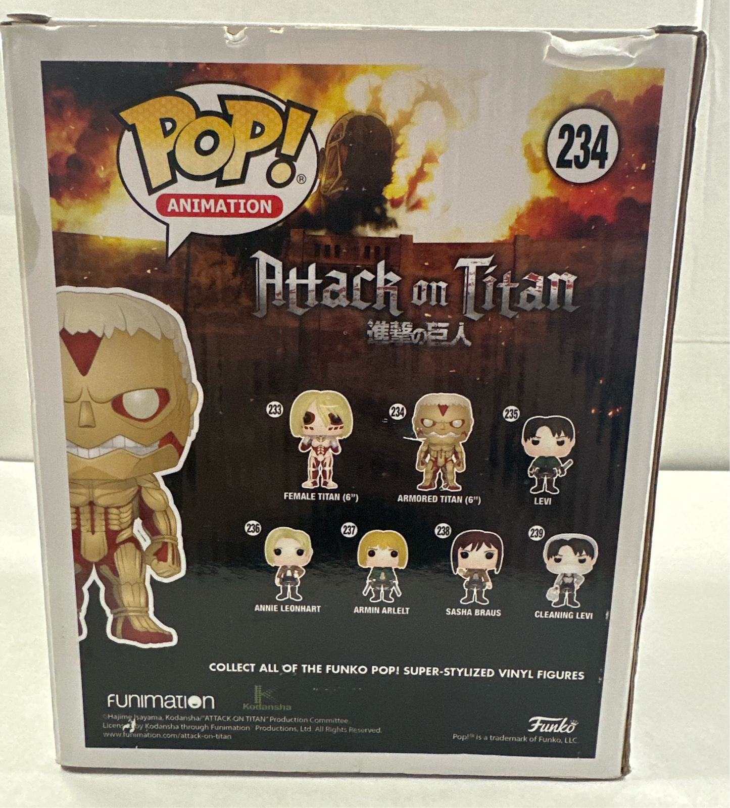 ATTACK ON TITAN ARMORED TITAN 234 FUNKO(DAMAGED BOX)