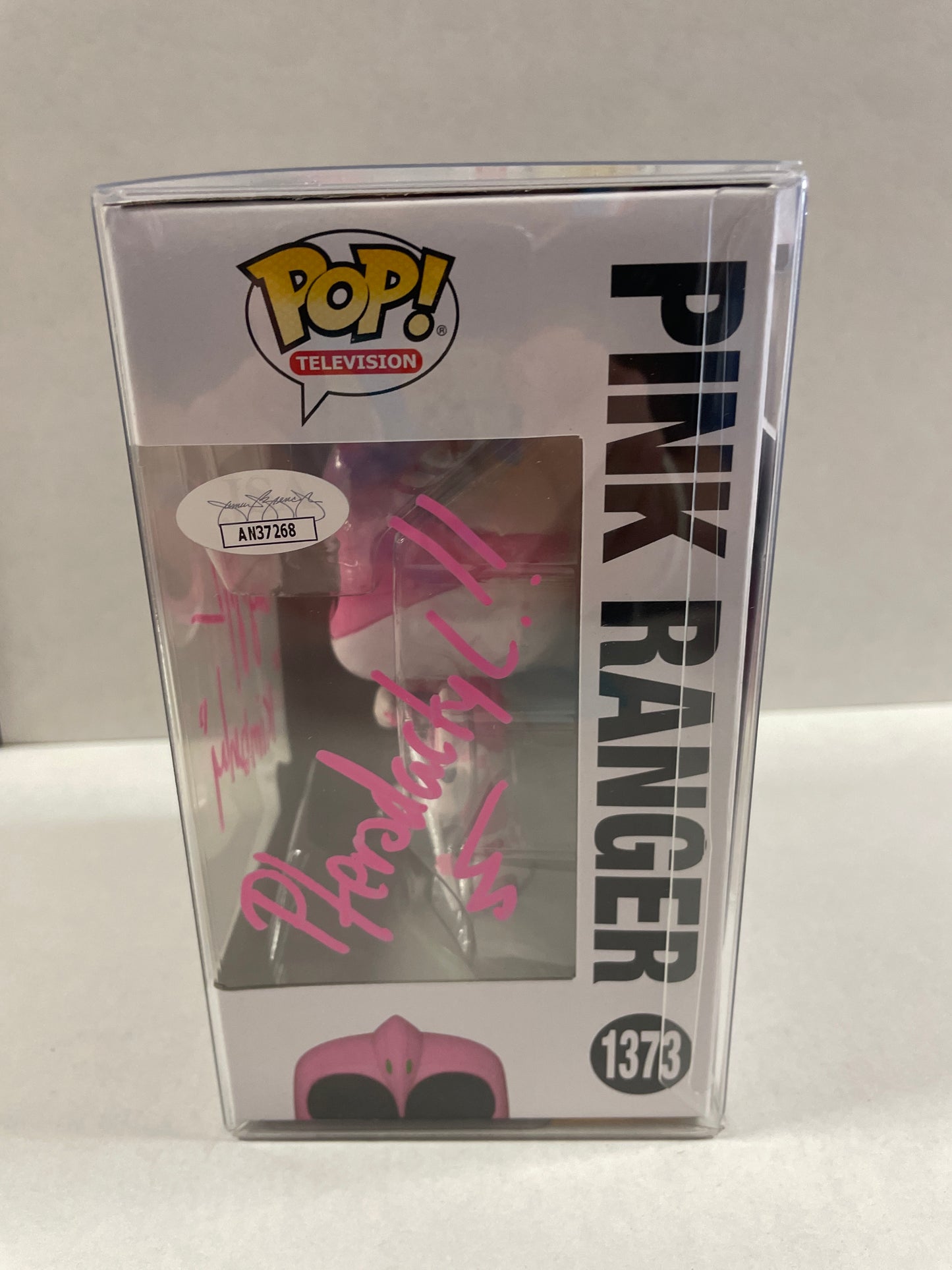 FUNKO POP POWER RANGERS PINK RANGER #1373 (2023, EXCELLENT CONDITION!) ALSO SIGNED & REMARKED BY AMY JO JOHNSON!! JSA CERTIFIED