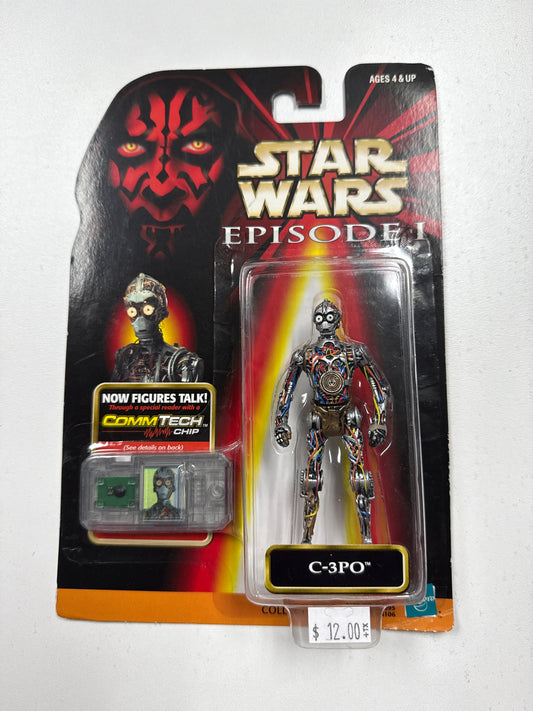 C-3PO Star Wars Episode I  Action Figure Talking CommTech Chip