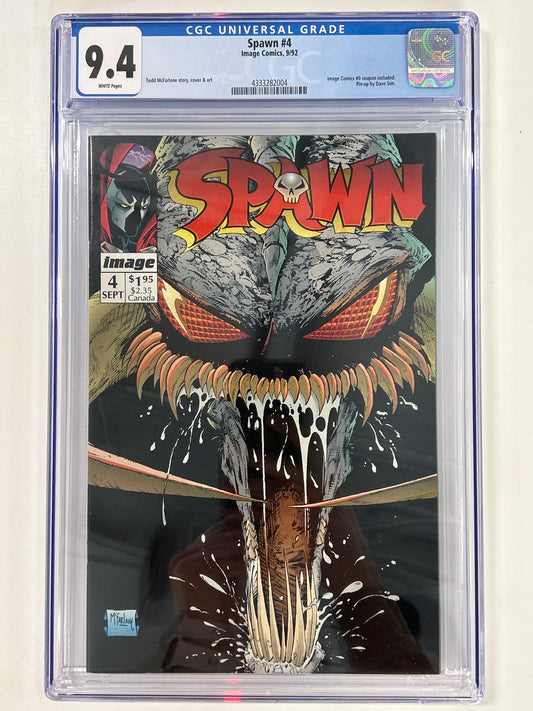 IMAGE COMICS SPAWN #4 CGC 9.4