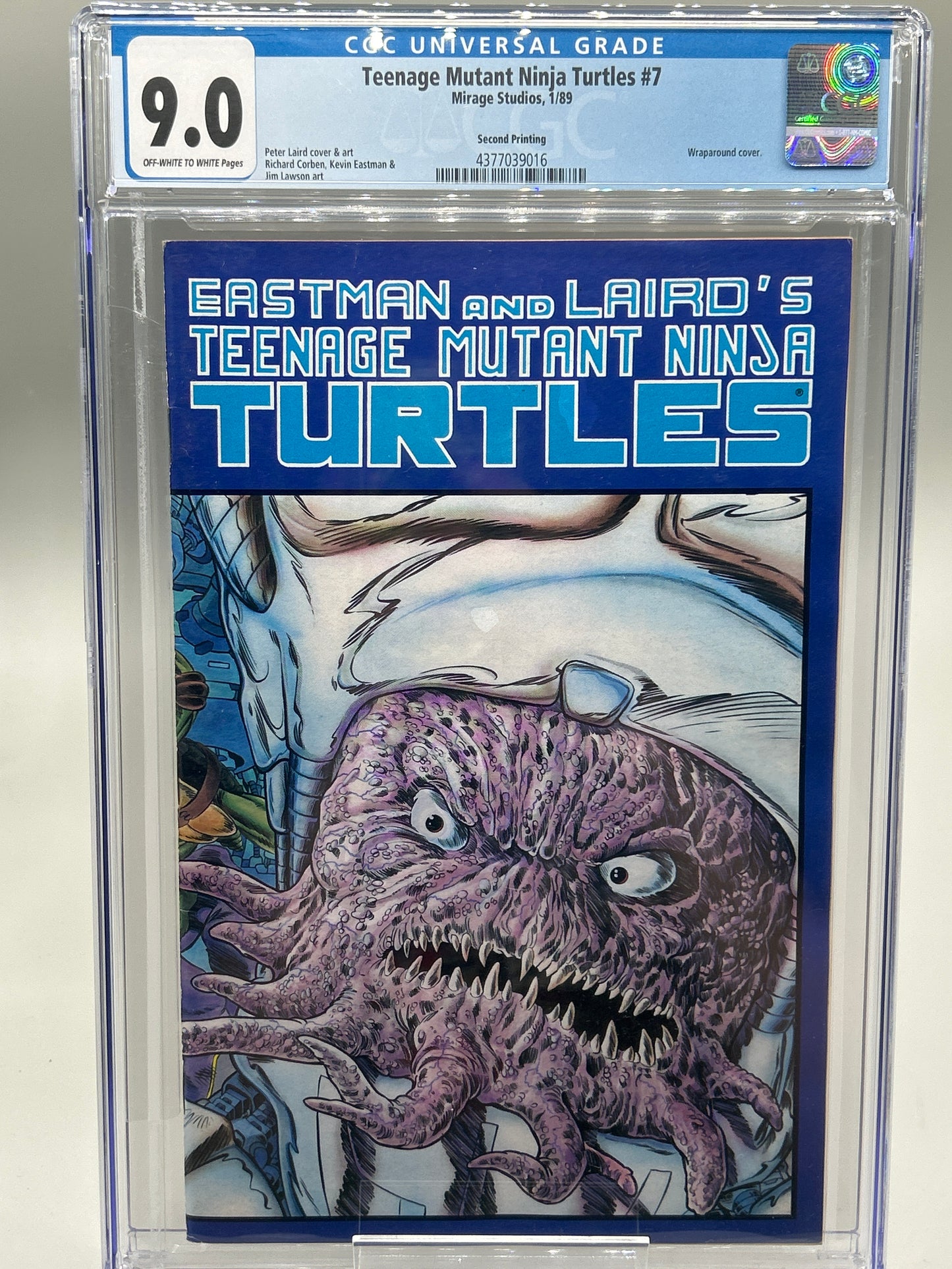 CGC 9.0 Mirage Studios EASTMAN AND LAIRD’S TEENAGE MUTANT NINJA TURTLES #7 2nd Printing