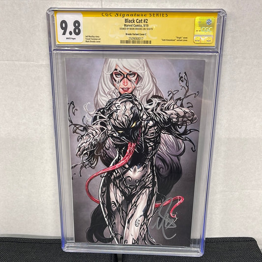 MARVEL COMICS BLACK CAT #2 CGC 9.8 SIGNED BY MARK BROOKS VARIANT C