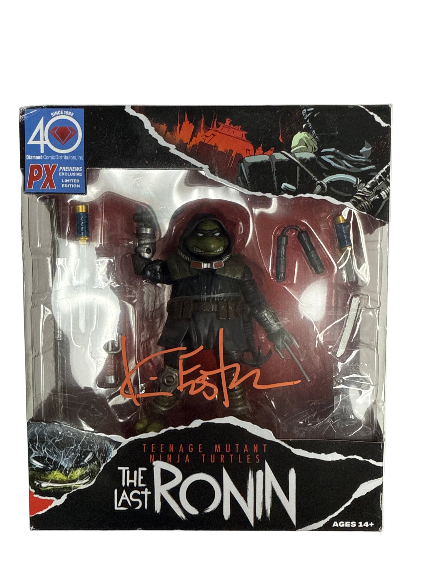 TEENAGE MUTANT NINJA TURTLES THE LAST RONIN PX PREVIEWS EXCLUSIVE SIGNED FIGURE KEVIN EASTMAN