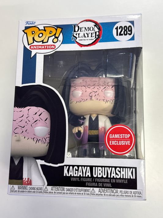 FUNKO POP ANIMATION DEMON SLAYER KAGAYA UBUYASHIKI GAMESTOP EXCLUSIVE 1289 GOOD CONDITION IN BOX