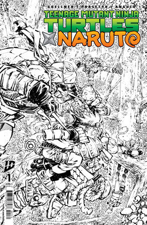 IDW PUBLISHING TEENAGE MUTANT NINJA TURTLES NARUTO #1  2ND PRINT [1:10]
