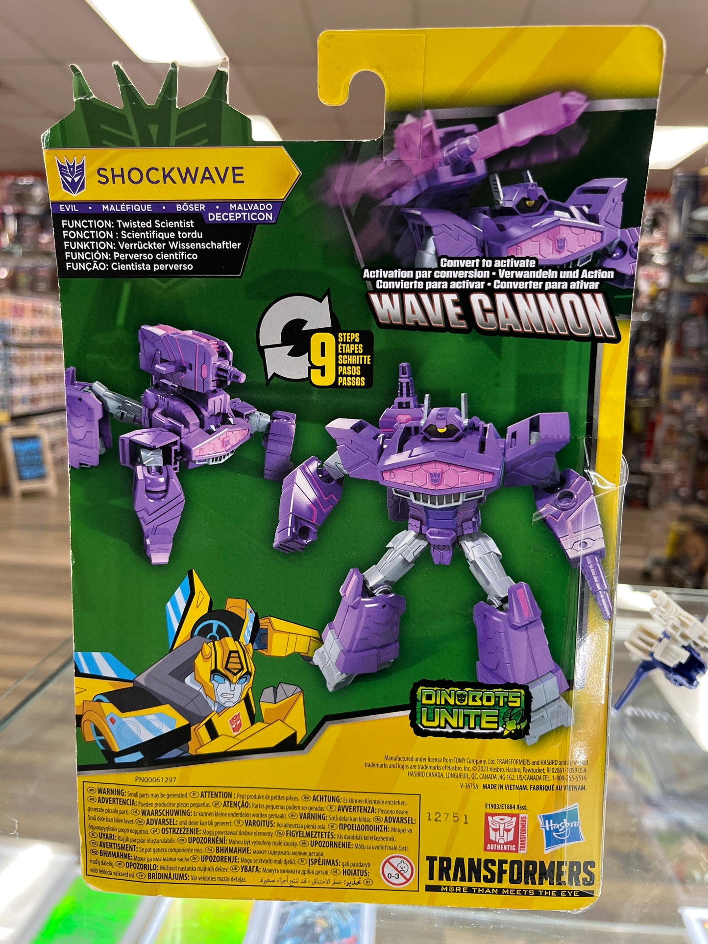 TRANSFORMERS BUMBLEBEE WAVE CANNON SHOCKWAVE