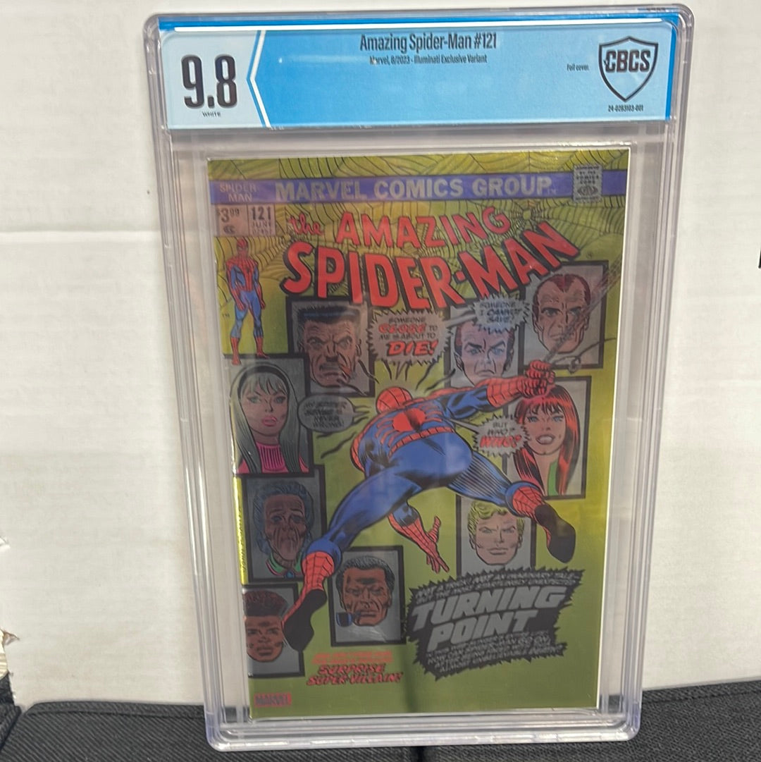 MARVEL COMICS AMAZING SPIDER-MAN #121 CGC 9.8 ILLUMINATI FOIL COVER